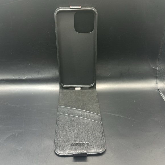 EUC- TORRO Leather Flip Case Compatible with iPhone 14/15 Pro Max - Picture 6 of 14